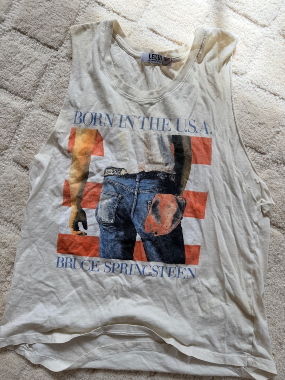 Anthropologie Bruce Springsteen 'Born in the U.S.A.' Graphic Tank - White